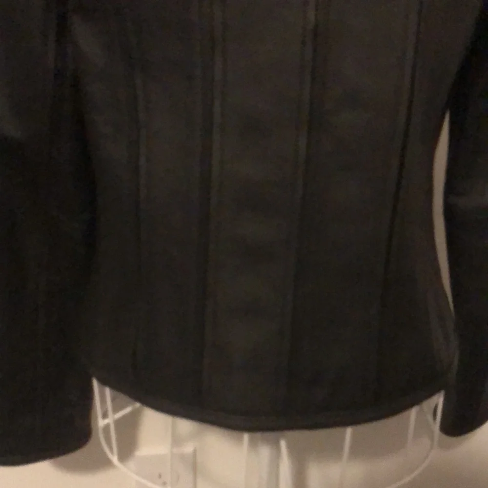 Victoria Secret - MODA International Genuine Black Leather Jacket. - Picture 7 of 12